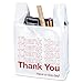 Cosco Universal Plastic Thank You Shopping Bag, 11.5 in x 3.15 in x 22 in, 0.55 mil, White/Red (Box of 250)