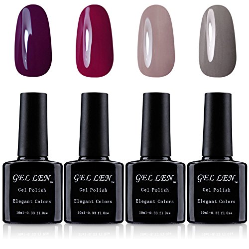 Gellen UV Gel Nail Polish 6 Pure Colors Nail Art Manicure 10ml Each Sets Gellen UV Gel Nail Polish 6 Pure Colors Nail Art Manicure 10ml Each Sets
