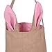 Liva Girl Easter Bunny Baskets Bags Personalized Burlap Bunny Basket Easter Basket Ideas (Pink)
