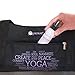 AURORAE Yoga Mat Tote Bag, Extra Wide to Fit Most Yoga Mats and Accessories, in Black Heavy Duty Polyester
