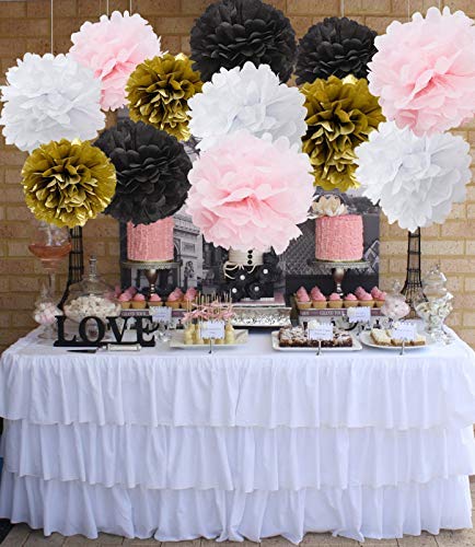 Baby Shower Parisian French Pink Black Paris Birthday Party Ideas