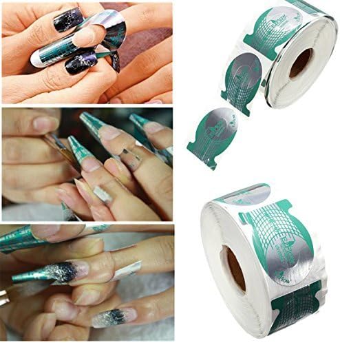 ISSEC 500PCS Professional Rectangle Shape Nail Art Extension Guide Forms Stickers Acrylic Uv Gel Tips Decoration Tool