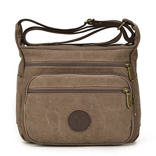 Hiigoo cotton canvas messenger bags casual shoulder bag crossbody…