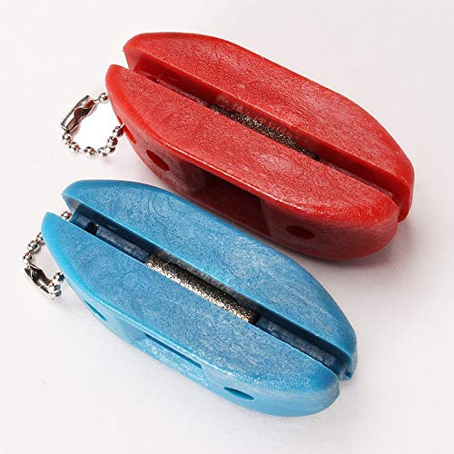 TOOGOO Ice Knife Sharpener Pattern Knife Ball Knife Skate Sharpener Adjustable Edge Diamond Sharpener Red