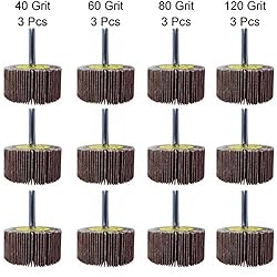 M-jump 12 Pcs 2”X 1” X1/4” Flap Wheels Set