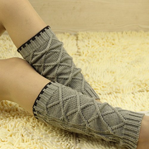 Tonsee Children Kid Boot Cuffs Knit Leg Warmer (Gray)