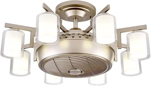 LXMJ Ventilador de Techo Luz Negativa Ion Invisible Fan Chandelier