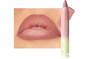 BINGBRUSH 2in1 Matte Lip Liner and Lipstick Combo, Lipstick for Women, Longwear Waterproof Lip Liner Pencil, Matte lipstick Smudge Proof lipstain, Women's Long Lasting Lip Makeup (01#Rose Latte)