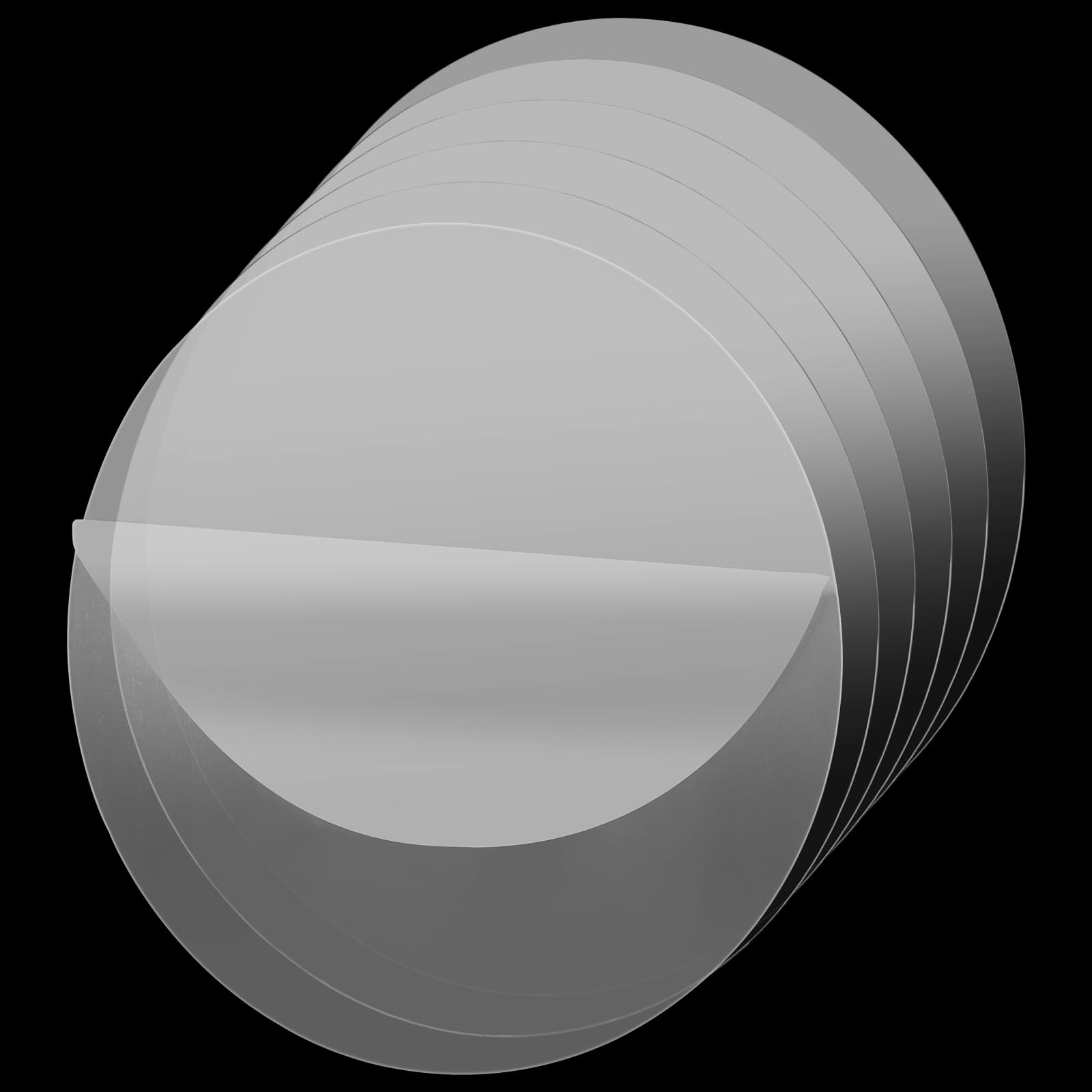 KEILEOHO 6 PCS 30cm Clear Round Acrylic Discs, 1.8mm Thick, 12 Inch Transparent Acrylic Discs for Picture Frame Painting DIY Crafts