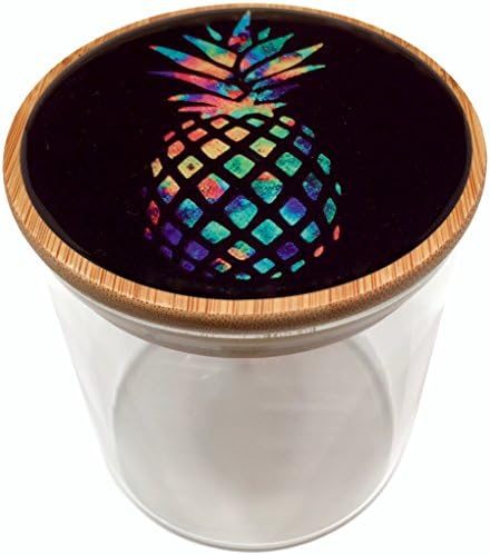 Pineapple Stash Jar Smell Proof - Large Stash Jar Stash Conatiner 700ml Bamboo Jars (Pineapple)