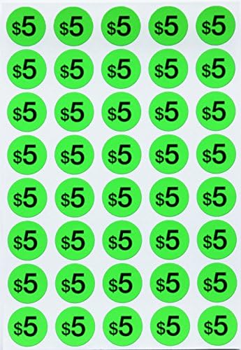 pre printed price stickers