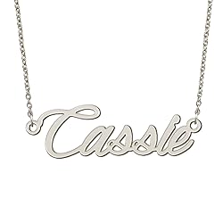BYBWBL Cassie Name Pendant Necklace Silver Color