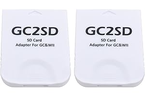 Create idea 2 Pieces 512GB Storage Card Adapter 45 * 35.5 * 7mm GC2SD Micro Card Reader Adaptor Compatible with Gamecube Wii 
