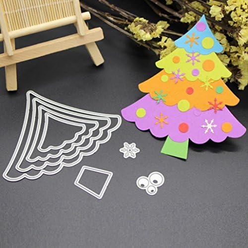ESAILQ Cutting Dies, Merry Christmas Santa Claus Series Metal Cutting Dies Stencils Scrapbooking Embossing DIY Crafts Gift