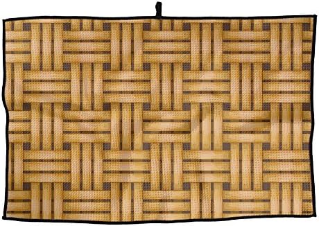 ZMLSJY Golf Towel Woven Wicker Rail Fence Microfiber Golf Wet Dry Towels For Golf Running Biking Hiking