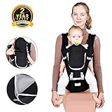 Baby Hip Seat Belt Carrier – Safety Certified Front Facing Back Pain Relief Soft Carrier (Ergonomic M Position), 100% Cotton for All Seasons, Child Infant Toddler, Perfect Baby Shower Gift