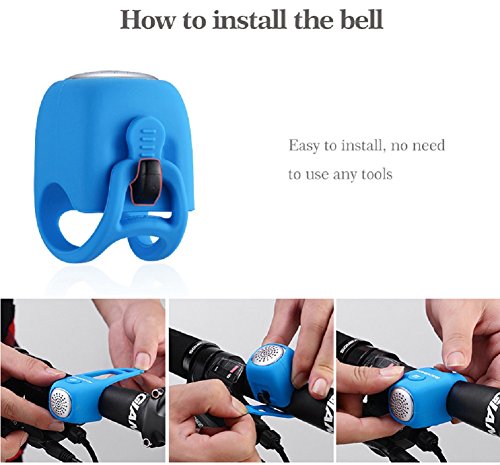 image for AmorModa Electric Cycling Bells 90 dB Horn Rainproof MTB Bicycle Handl