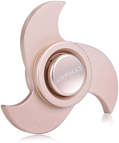 Fidget Spinner, AIRWALKS Hand Spinner EDC Fidget Toy, Ultra Durable Aluminum Alloy Tri-Spinner, Best Stress Anxiety and Boredom Relieves (gold)