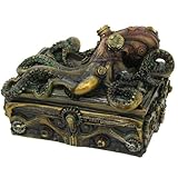 Pacific Giftware Steampunk Octopus Collectible Square Trinket box 5.5 inch L