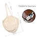 2Pcs Reusable Grocery Bags - HoRiMe Reusable Shopping Bags Organic Cotton String Mesh Grocery Shopping Produce Net Bag Organizer with Long Handles for Fruit Vegetable Storage Beach Eco Friendly