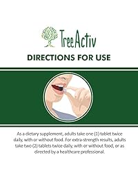 TreeActiv Suplemento de alivio del acné | Sistema de tratamiento natural de hierbas orales clínicamente probado - Medicación facial clara - Cuidado de la piel para hombres, mujeres, adultos, adolescentes