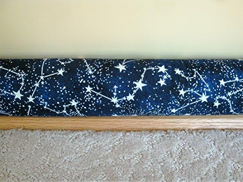 Door Draft, Light, Dust Stopper Natural Fragrant Balsam, Many Colors &amp; Sizes - Quality USA Made (3" x 38", Stars (Glow in the Dark)