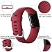 Hamile Bands Compatible with Fitbit Charge 4 / Fitbit Charge 3 / Fitbit Charge 3 SE, Waterproof Replacement Watch Strap Fitness Sport Band Wristband for Women Men, Small, Wine Red