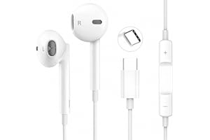 USB C Headphones for iPhone 17/16/16e/15 Pro Max/Plus, Type C Earbuds Wired Earphones (Microphone & Remote Control) Noise Can