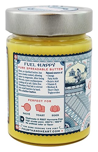 Himalayan Pink Salt Grass-Fed Ghee Butter by 4th & Heart, 9 Ounce, Pasture Raised, Non-GMO, Lactose Free, Certified Paleo (Himalayan Pink Salt, 9 oz) - Thumbnail 2