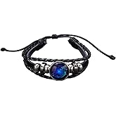 XADITARA New 2026 12 Constellation Zodiac Sign Charrm Luminous Bracelets Men Women Vintage Multilayer Wrap Leather Bracelet & Bangle Birthday Gift Jewelry Fashion Accessories Creative