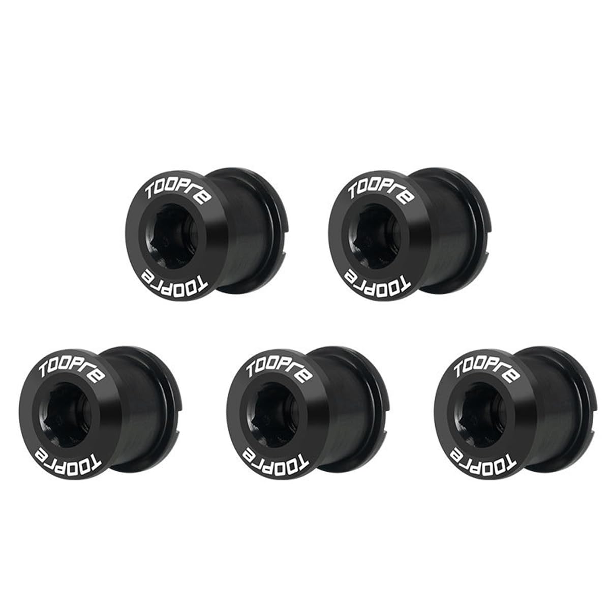 HOUSON 5PCS chainring screws, aluminum alloy bicycle crankset screw MTB disc screws chain wheel screw for road bike, mountain bike BMX double