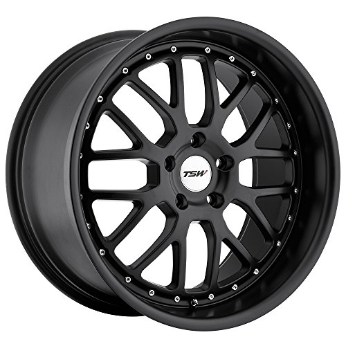 TSW VALENCIA Black Wheel with Painted Finish (19 x 8. inches /5 x 112 mm, 45 mm Offset)