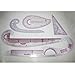 KINGSO Sewing Tools 5 Style Sew French Curve Metric Shaped Ruler Measure Plastic Fashion Ruler Set for Sewing Dressmaking Pattern Design Drawing Template