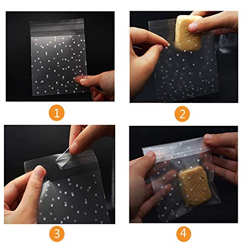 image for LiyuanQ Self Adhesive Treat Bag Cellophane Treat Bags Self-adhesive Se