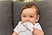 Goumikids - Goumimitts, Scratch Free Baby Mittens, Organic Soft Stay On Unisex Mittens, Stops Scratches and Prevents Germs - (School of Fish - Aqua, 3-6 Months)
