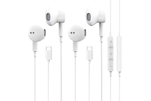 NILONE 2 Pack Wired Headphones for iPhone 15 Pro USB C Earbuds Type C Wired Earphones with Mic & Remote Control Noise Cancelling for iPhone 15/15Plus/15Pro/15PM, iPad Pro 2020/2022, Galaxy S23/S22 Ultra