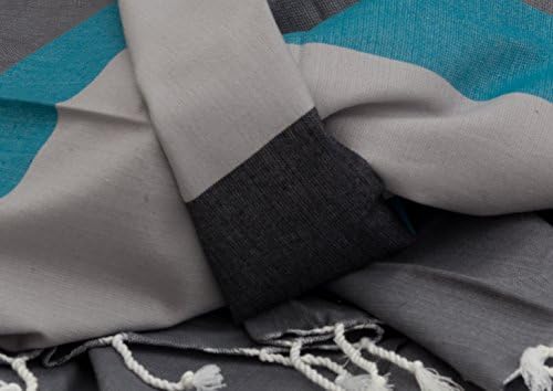 Crystal Cove Amazing Turkish beach and bath towel, peshtemal, pareo, fouta, yoga mat, shawl, blanket, a truly multi use item, GREY