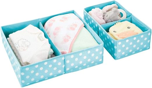 Amazon Com Mdesign Soft Fabric Dresser Drawer And Closet Storage