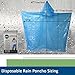 Sara Glove Emergency Disposable Rain Ponchos (Sold in Packs of 10 and 200) (Clear, 10 Pack)