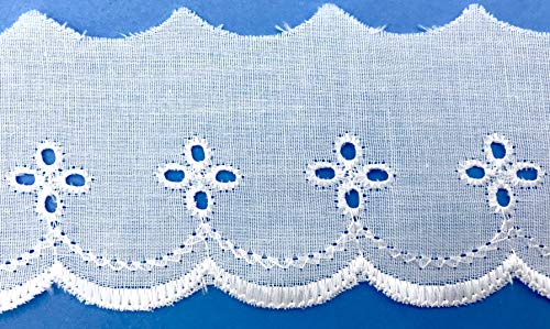 Trimplace White 1 7/8 Inch Simple Eyelet - 10 Yards