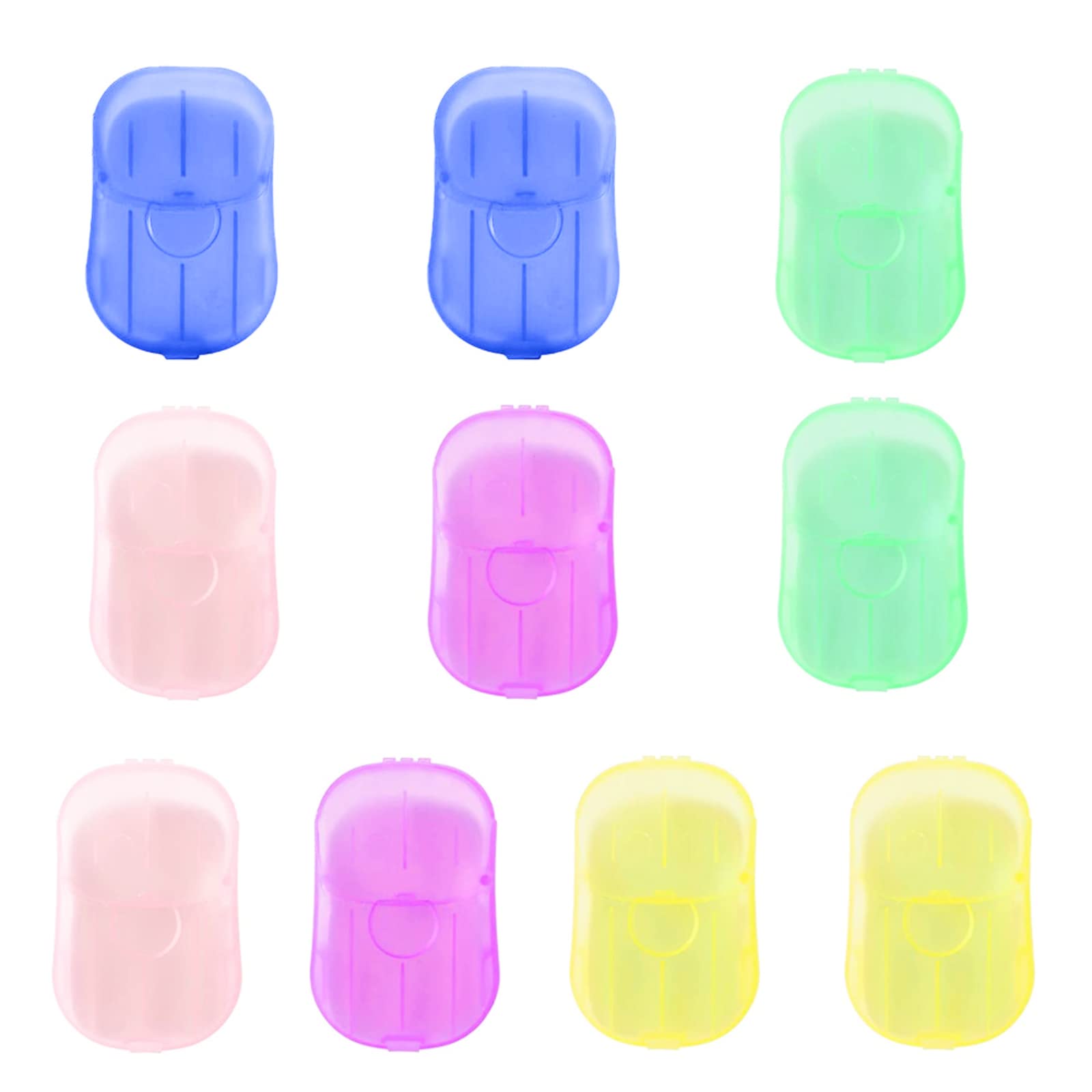 RtottiM 10Pack Portable Disposable Paper Soap 400 pieces Mini Scented Slice Sheets with Storage Box Mini Scented Slice Sheets Foaming Paper Soap Flakes for Home Travel Camping Hiking