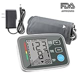 Blood Pressure Monitors Automatic Digital Upper Arm BP Monitor Automatically Measure Pulse Diastolic Systolic For Home Use 2 User Mode Fits Most Cuff FDA Approved ( Adapter Include)