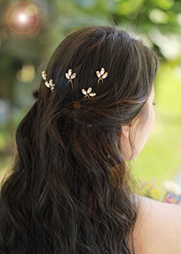 Missgrace Bridal Rhinestone Hair Pins Women Vintage Small