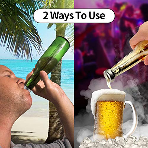 Beer Chiller Sticks for Bottles,2pcs Stainless Steel Beer Bottle Chiller Sticks. fits most as the standard bottle cork ,enjoy the cold beer at anytime and anywhere