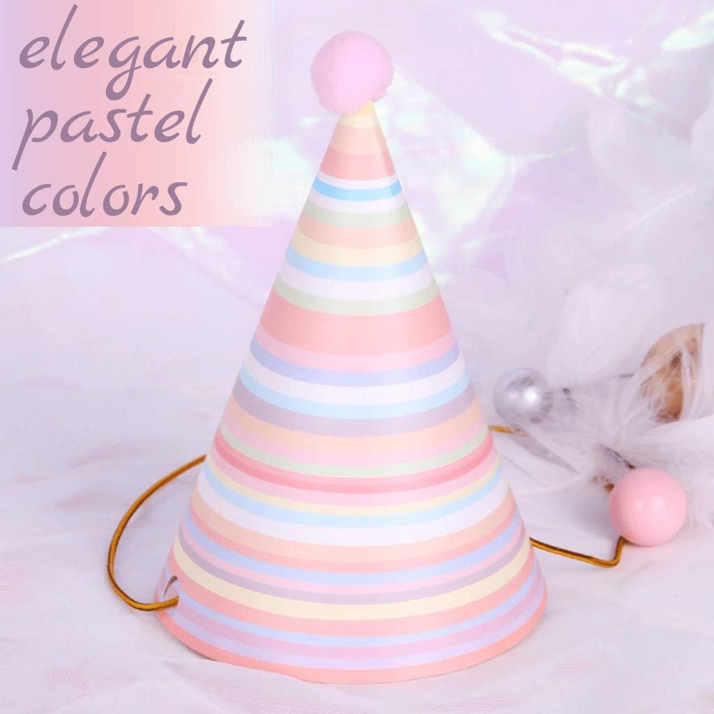Colorful Party Hats - Fun Celebration Kit of 10 Cone Party Hats for Kids Birthday Party and DIY Crafts - Party Supplies for Group Activities, Games and Decorations: Clothing