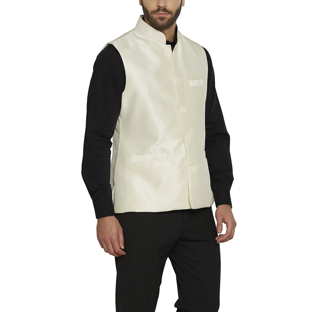 irin men's blended silk koti (waistcoat/nehru jacket)
