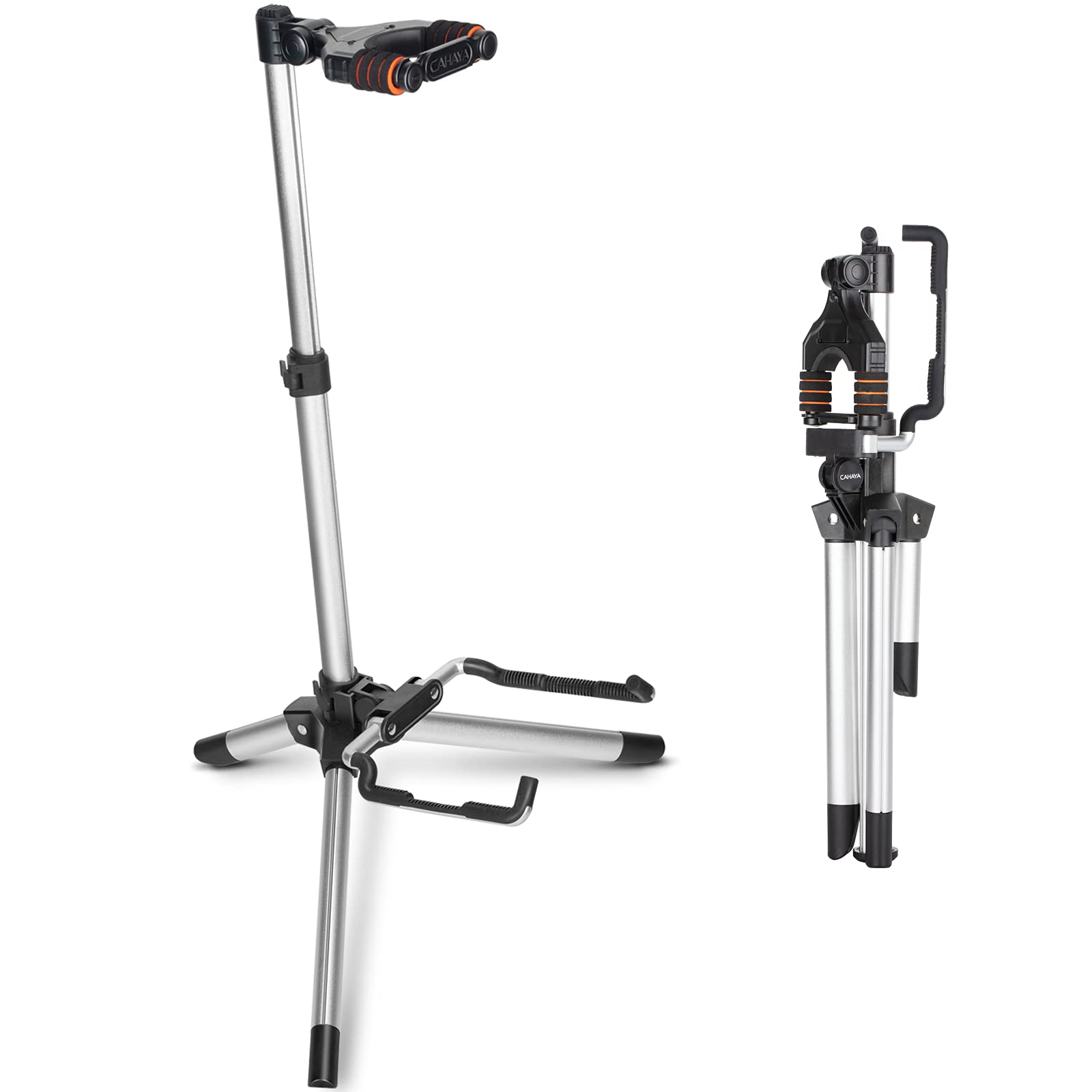 CAHAYA Aluminum Guitar Stand Adjustable Multifunctional Floor Stand for Acoustic Electric Classical Bass Guitars Stable and Easy to Carry, CY0264