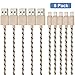 Uker Certified 3 Feet / 1 Meter Nylon Braided Lightning to USB Cable for iPhone, iPad and iPod - (5 Pack)