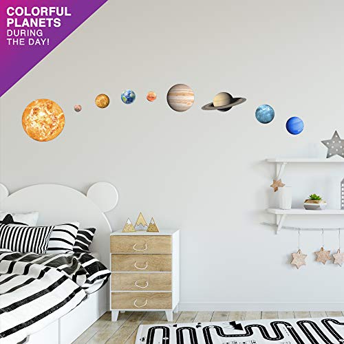 100 Pcs Glow In The Dark Stars And Planets Stickers For Ceiling