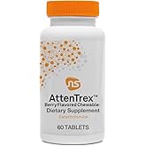 NeuroScience AttenTrex - Chewable Brain Supplements for Memory and Focus for Adults & Kids - Supports Dopamine, Epinephrine & Norepinephrine for Natural Energy, Attention & Cognitive Clarity (60 ct)